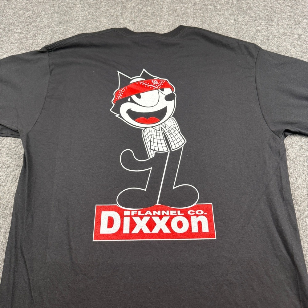 Dixxon Flannel Co Shirt Mens Large Black Felix The Cat Bandana Graphic Tee USA - Picture 9 of 9